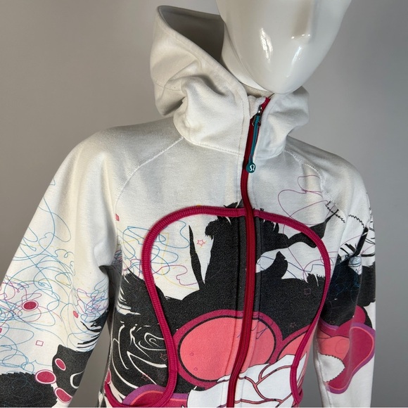 Lululemon Athletica Multicolor Graphic Zip-Up Hoodie 2-4 - Picture 4 of 7